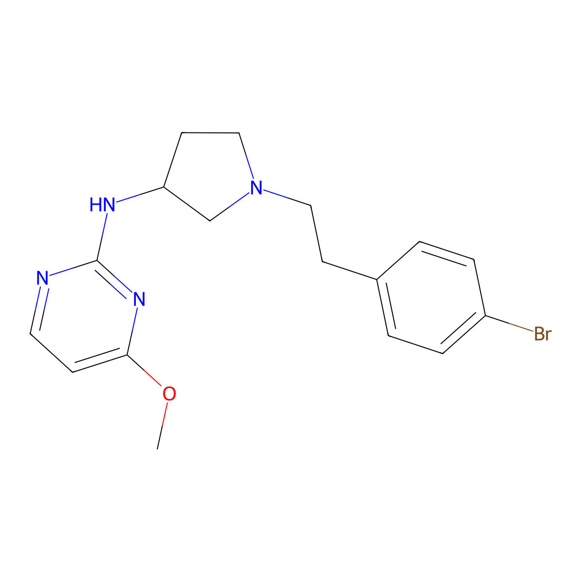 4-methoxy-N-methyl-N-{1-[(3-methylphenyl)methyl]pyrrolidin-3-yl}pyrimidin-2-amine molecular structure, CAS 3054622-04-4
