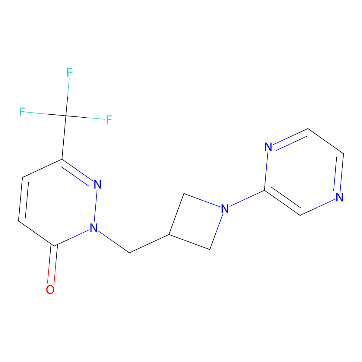 2-{[1-(Pyrazin-2-yl)azetidin-3-yl]methyl}-6-(trifluoromethyl)-2,3-dihydropyridazin-3-one molecular structure, CAS 3054622-07-7