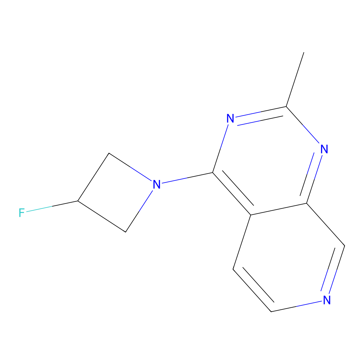3-Fluoro-1-{2-methylpyrido[3,4-d]pyrimidin-4-yl}azetidine molecular structure, CAS 3054622-42-0