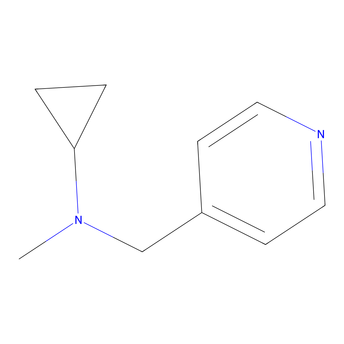 N-methyl-N-[(pyridin-4-yl)methyl]cyclopropanamine molecular structure, CAS 3054622-81-7
