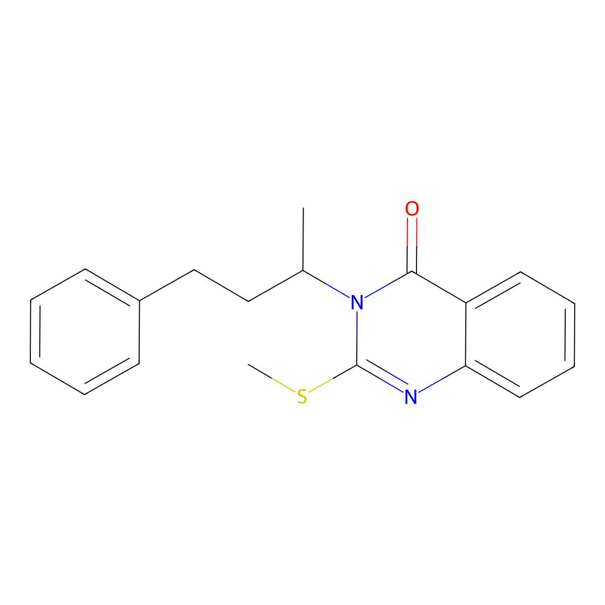 2-(Methylsulfanyl)-3-(4-phenylbutan-2-yl)-3,4-dihydroquinazolin-4-one molecular structure, CAS 3054623-02-5