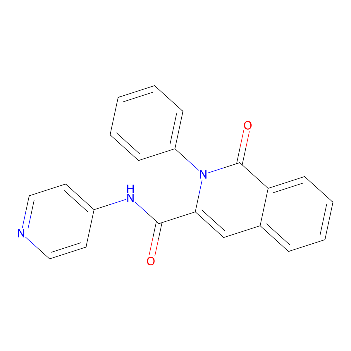 1-oxo-2-phenyl-N-(pyridin-4-yl)-1,2-dihydroisoquinoline-3-carboxamide molecular structure, CAS 3054623-12-7