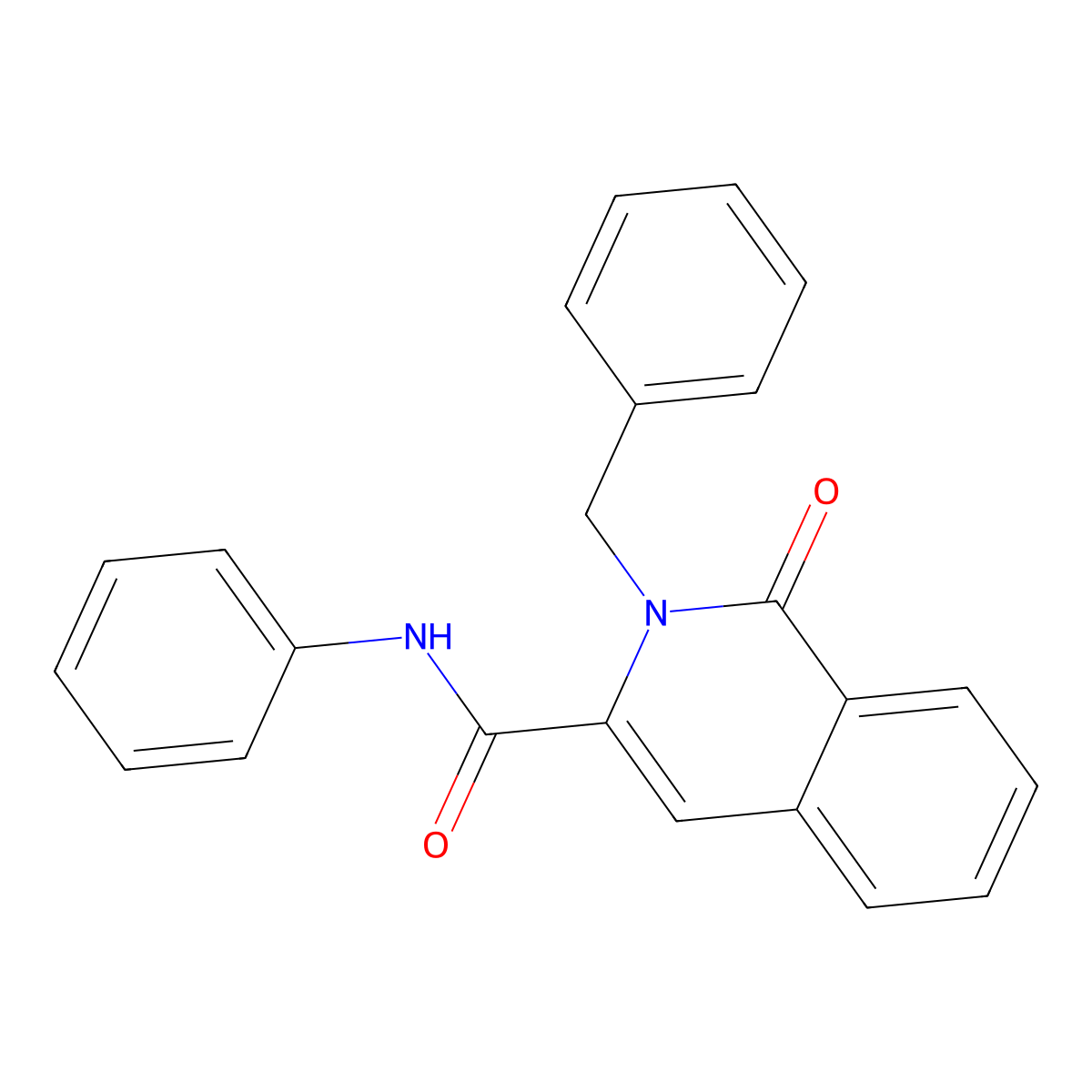 2-benzyl-1-oxo-N-phenyl-1,2-dihydroisoquinoline-3-carboxamide molecular structure, CAS 3054623-56-9