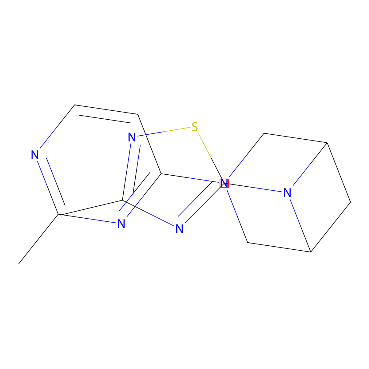 6-(3-Methyl-1,2,4-thiadiazol-5-yl)-3-(2-methylpyrimidin-4-yl)-3,6-diazabicyclo[3.1.1]heptane molecular structure, CAS 3054623-65-0