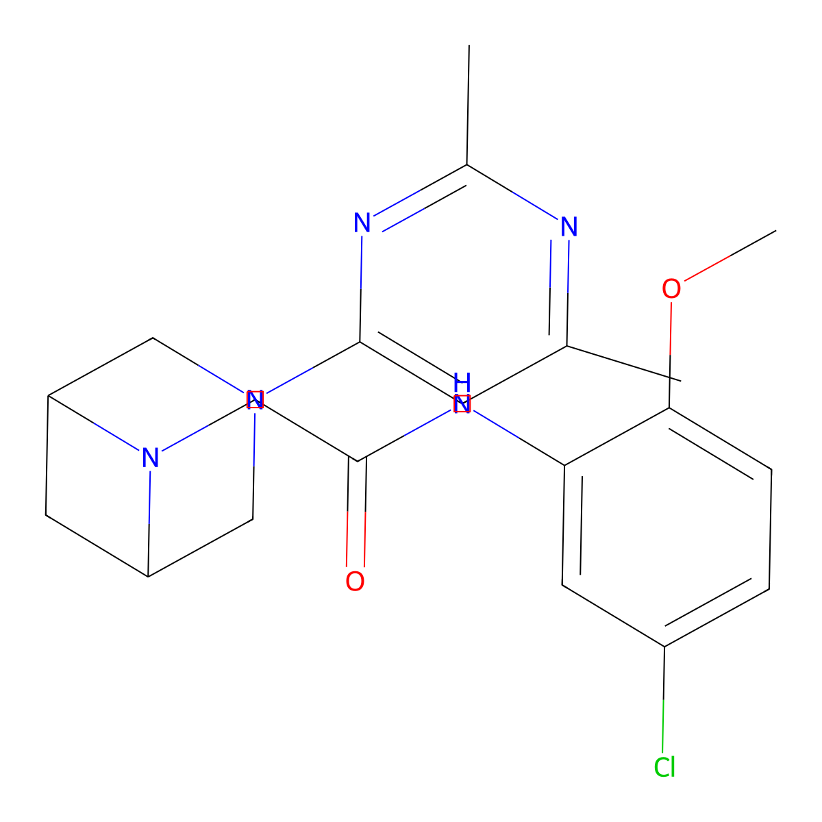 N-(5-chloro-2-methoxyphenyl)-2-[3-(2,6-dimethylpyrimidin-4-yl)-3,6-diazabicyclo[3.1.1]heptan-6-yl]acetamide molecular structure, CAS 3054623-95-6