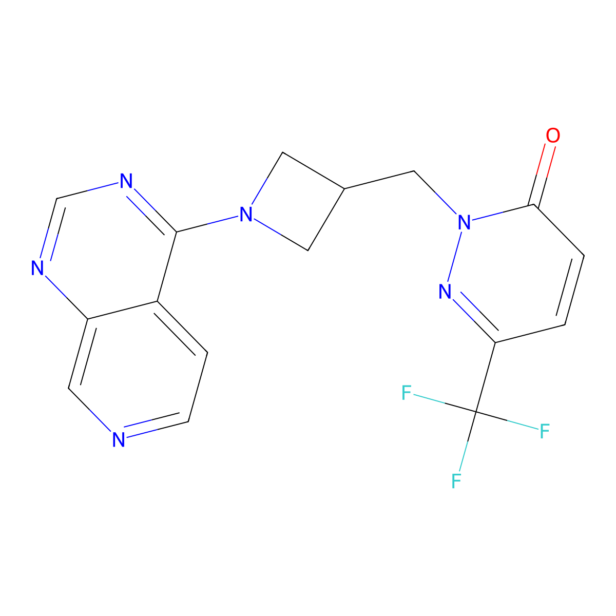 2-[(1-{Pyrido[3,4-d]pyrimidin-4-yl}azetidin-3-yl)methyl]-6-(trifluoromethyl)-2,3-dihydropyridazin-3-one molecular structure, CAS 3054624-09-5