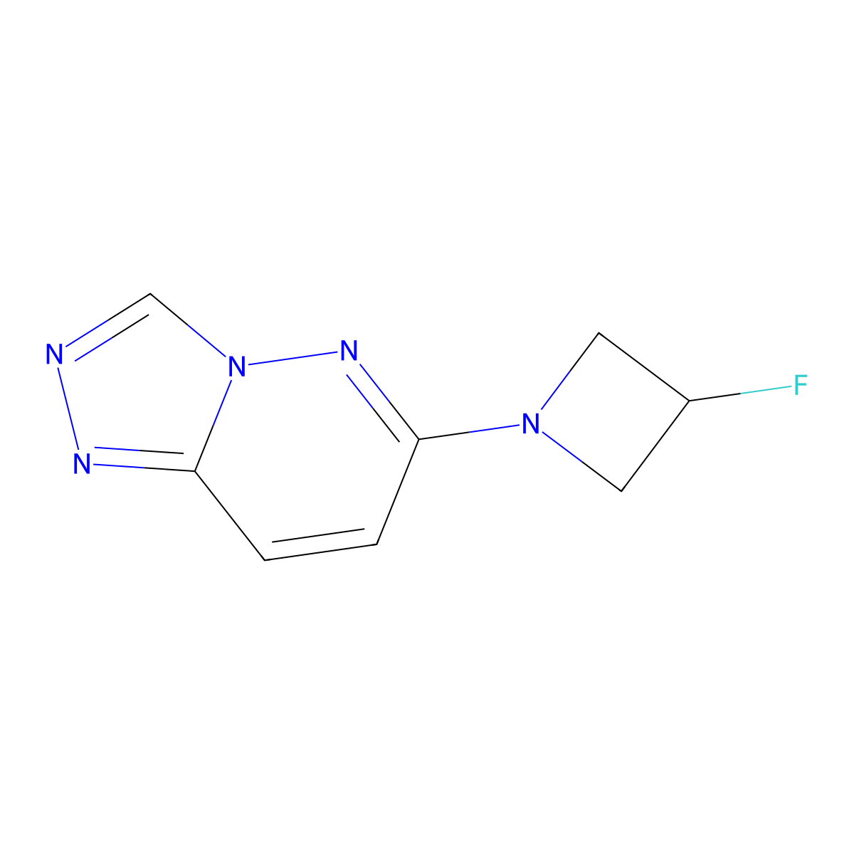 3-Fluoro-1-{[1,2,4]triazolo[4,3-b]pyridazin-6-yl}azetidine molecular structure, CAS 3054624-25-5