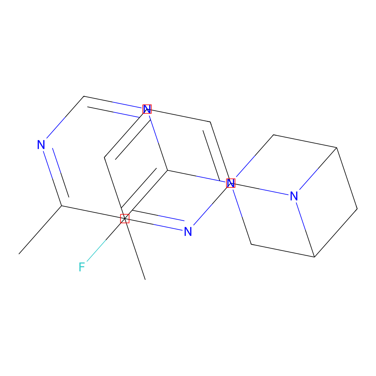 3-(5,6-Dimethylpyrimidin-4-yl)-6-(6-fluoropyridin-2-yl)-3,6-diazabicyclo[3.1.1]hexane molecular structure, CAS 3054625-09-8