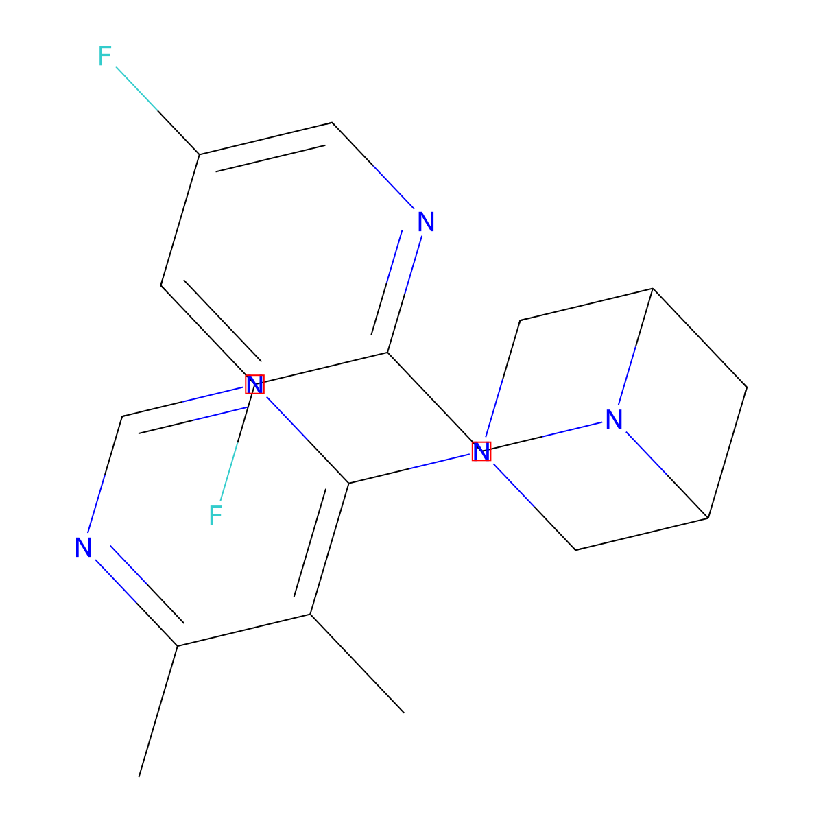 6-[(3,5-Difluoropyridin-2-yl)methyl]-3-(5,6-dimethylpyrimidin-4-yl)-3,6-diazabicyclo[3.1.1]heptane molecular structure, CAS 3054625-32-7