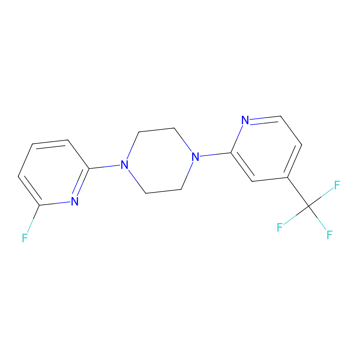 1-(6-Fluoropyridin-2-yl)-4-(3,3,3-trifluoropropyl)piperazine molecular structure, CAS 3054626-55-7