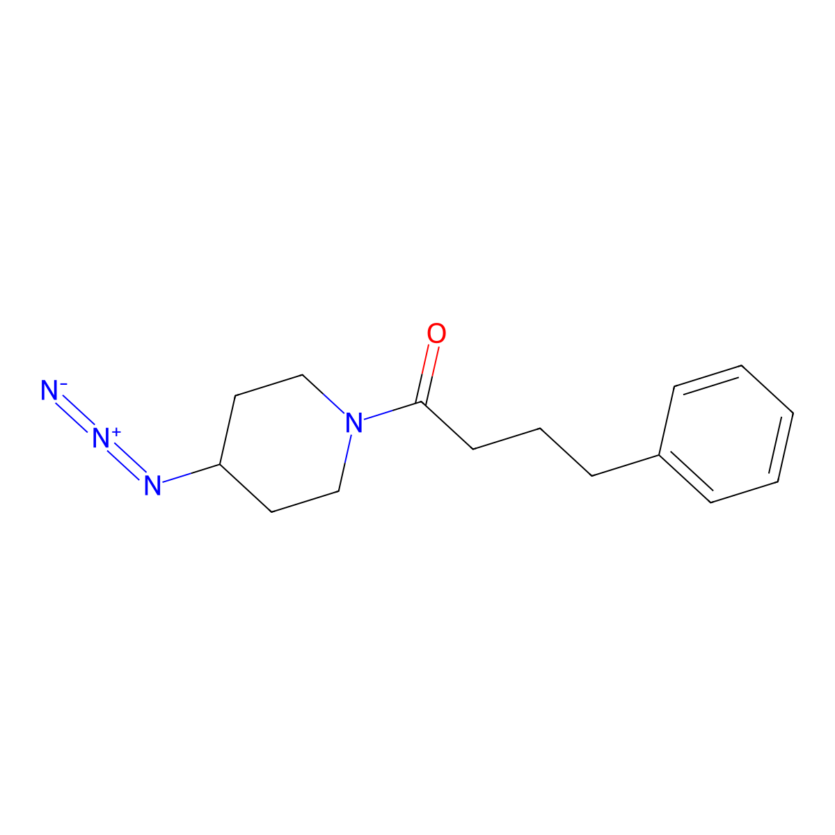 1-(4-Azidopiperidin-1-yl)-4-phenylbutan-1-one molecular structure, CAS 3054627-02-7