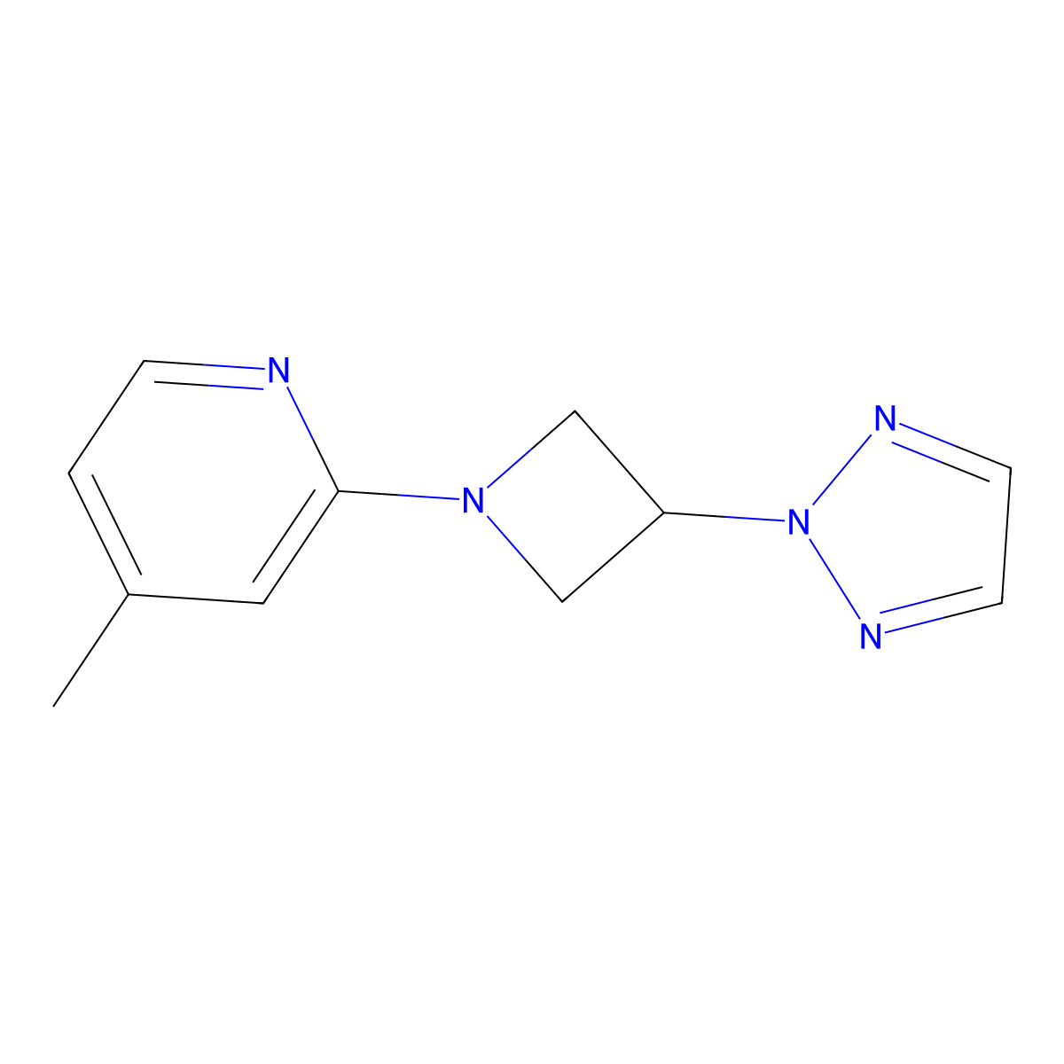 4-methyl-2-[3-(2H-1,2,3-triazol-2-yl)azetidin-1-yl]pyridine molecular structure, CAS 3054627-70-9