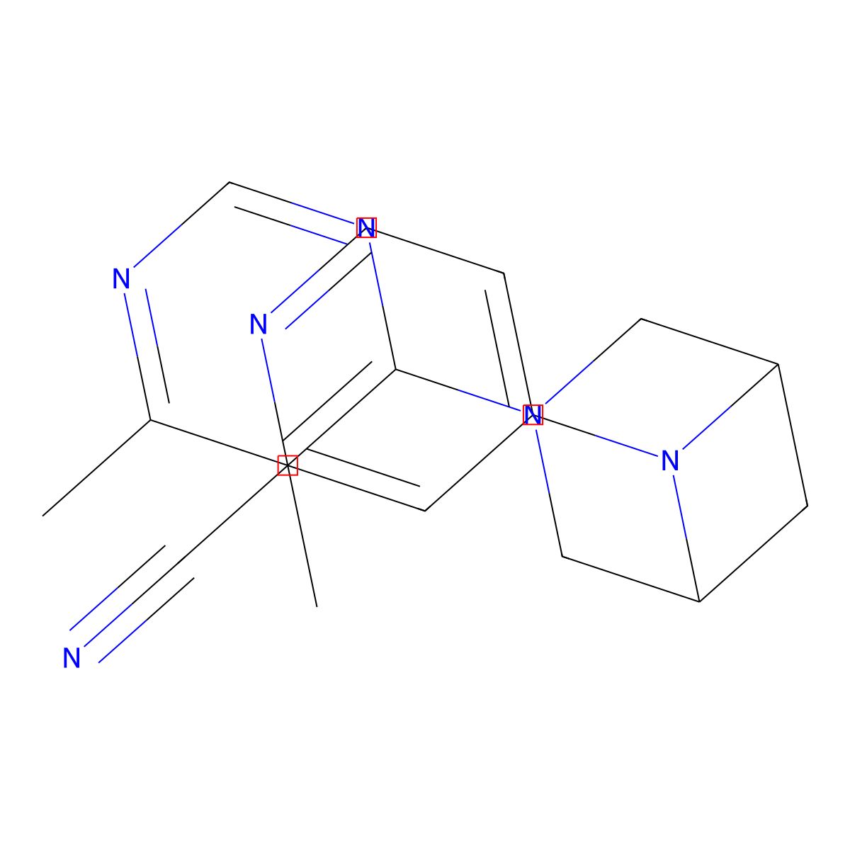 4-[3-(5,6-Dimethylpyrimidin-4-yl)-3,6-diazabicyclo[3.1.1]heptan-6-yl]pyridine-2-carbonitrile molecular structure, CAS 3054628-57-5