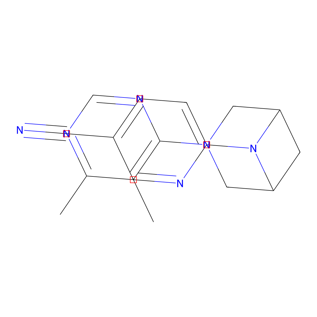 6-[3-(5,6-Dimethylpyrimidin-4-yl)-3,6-diazabicyclo[3.1.1]heptan-6-yl]pyridine-3-carbonitrile molecular structure, CAS 3054629-11-4