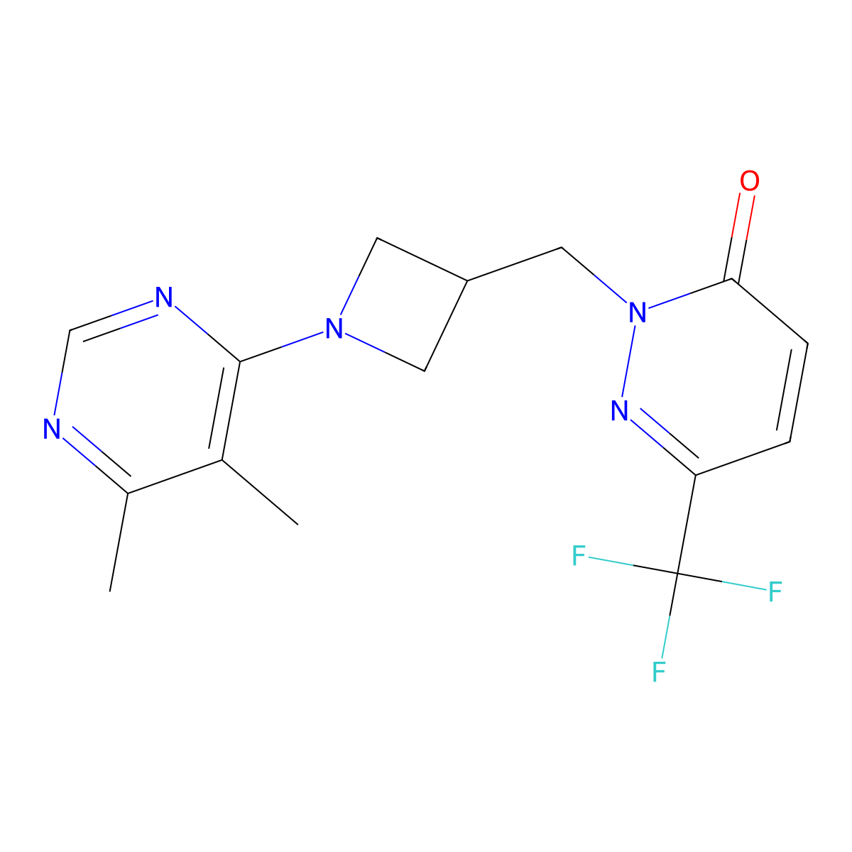 2-{[1-(5,6-Dimethylpyrimidin-4-yl)azetidin-3-yl]methyl}-6-(trifluoromethyl)-2,3-dihydropyridazin-3-one molecular structure, CAS 3054629-16-9