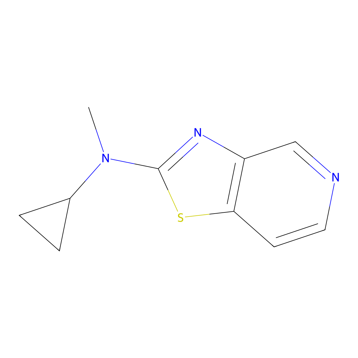 N-cyclopropyl-N-methyl-[1,3]thiazolo[4,5-c]pyridin-2-amine molecular structure, CAS 3054629-26-1
