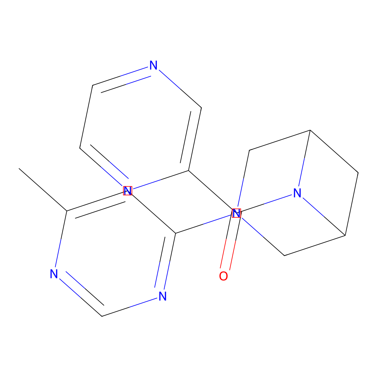 3-(6-Methylpyrimidin-4-yl)-6-(pyrazine-2-carbonyl)-3,6-diazabicyclo[3.1.1]heptane molecular structure, CAS 3054630-06-4