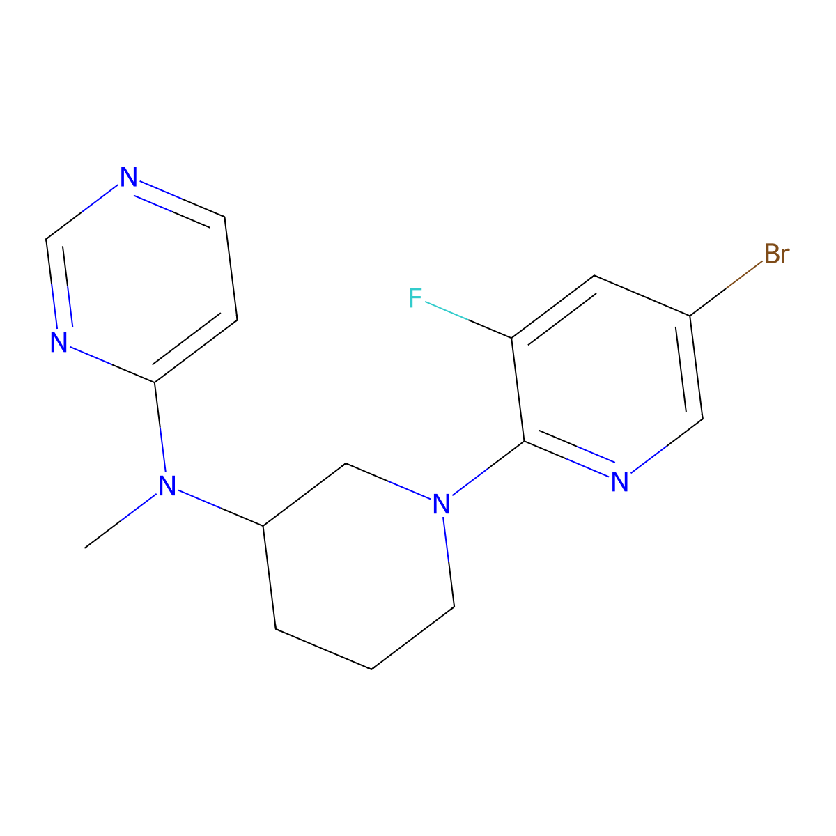 N-{1-[(4-chloro-3-fluorophenyl)methyl]piperidin-3-yl}-N-methyl-2-(morpholin-4-yl)pyrimidin-4-amine molecular structure, CAS 3054630-29-1