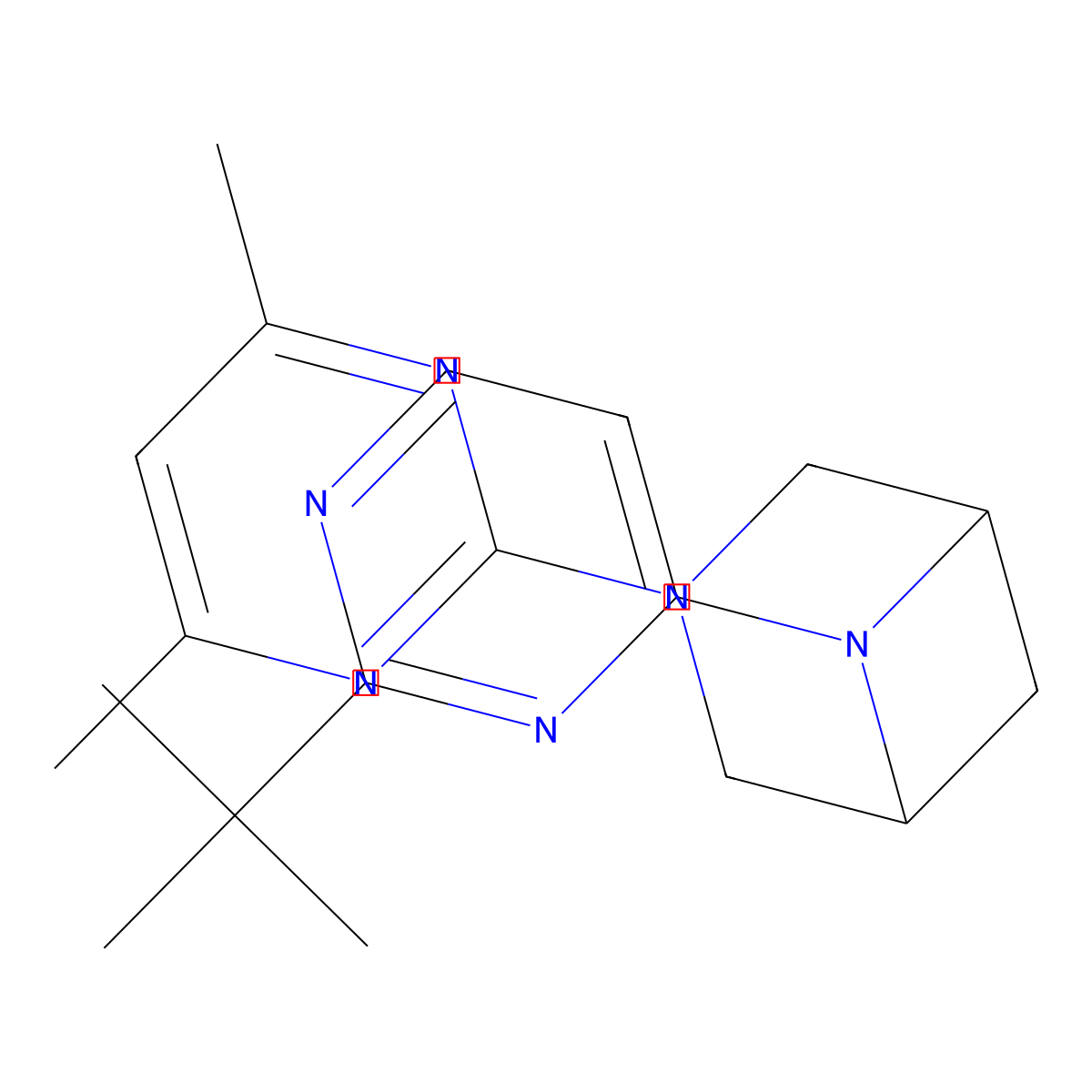 6-(2-Tert-butylpyrimidin-4-yl)-3-(4,6-dimethylpyrimidin-2-yl)-3,6-diazabicyclo[3.1.1]heptane molecular structure, CAS 3054630-38-2