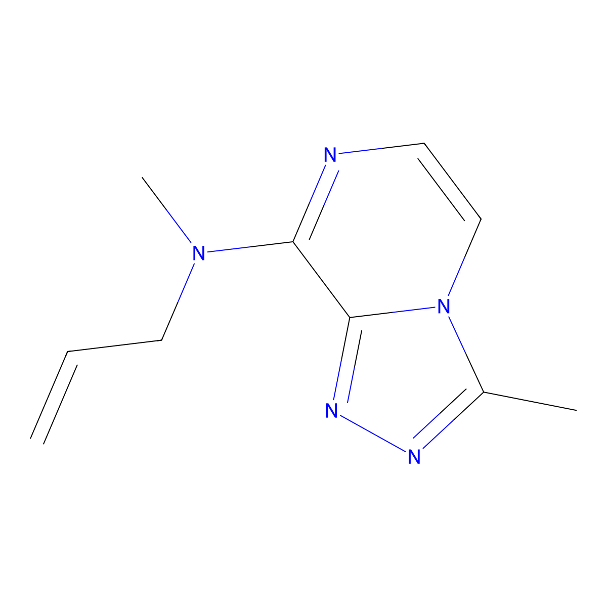 N,3-dimethyl-N-(prop-2-en-1-yl)-[1,2,4]triazolo[4,3-a]pyrazin-8-amine molecular structure, CAS 3054630-52-0