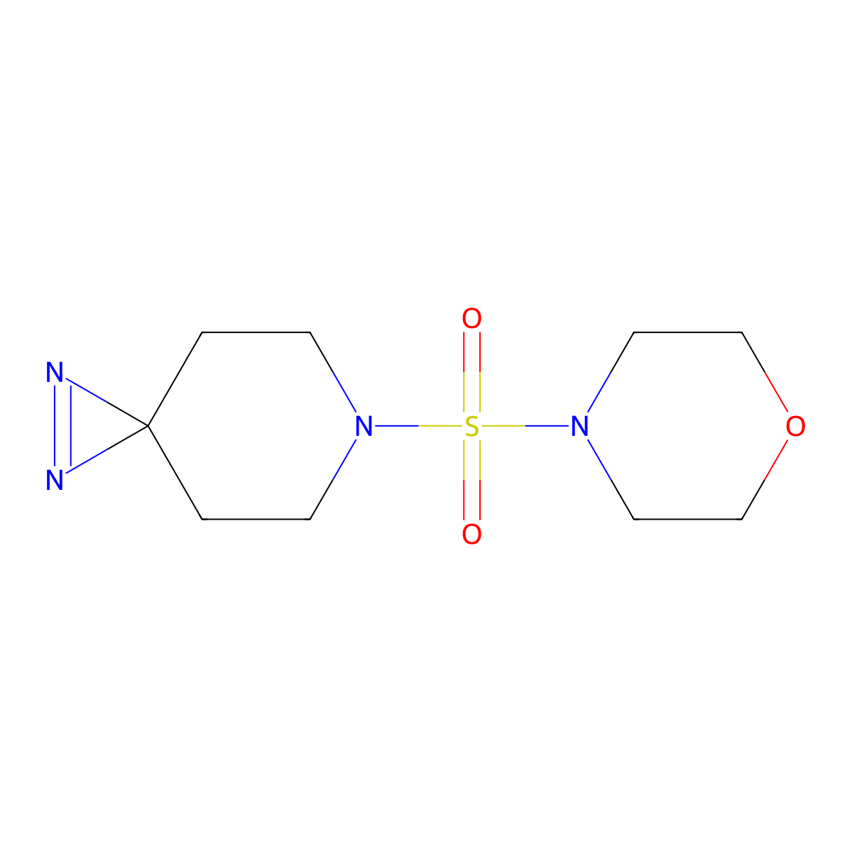 6-(Morpholine-4-sulfonyl)-1,2,6-triazaspiro[2.5]oct-1-ene molecular structure, CAS 3054631-45-4