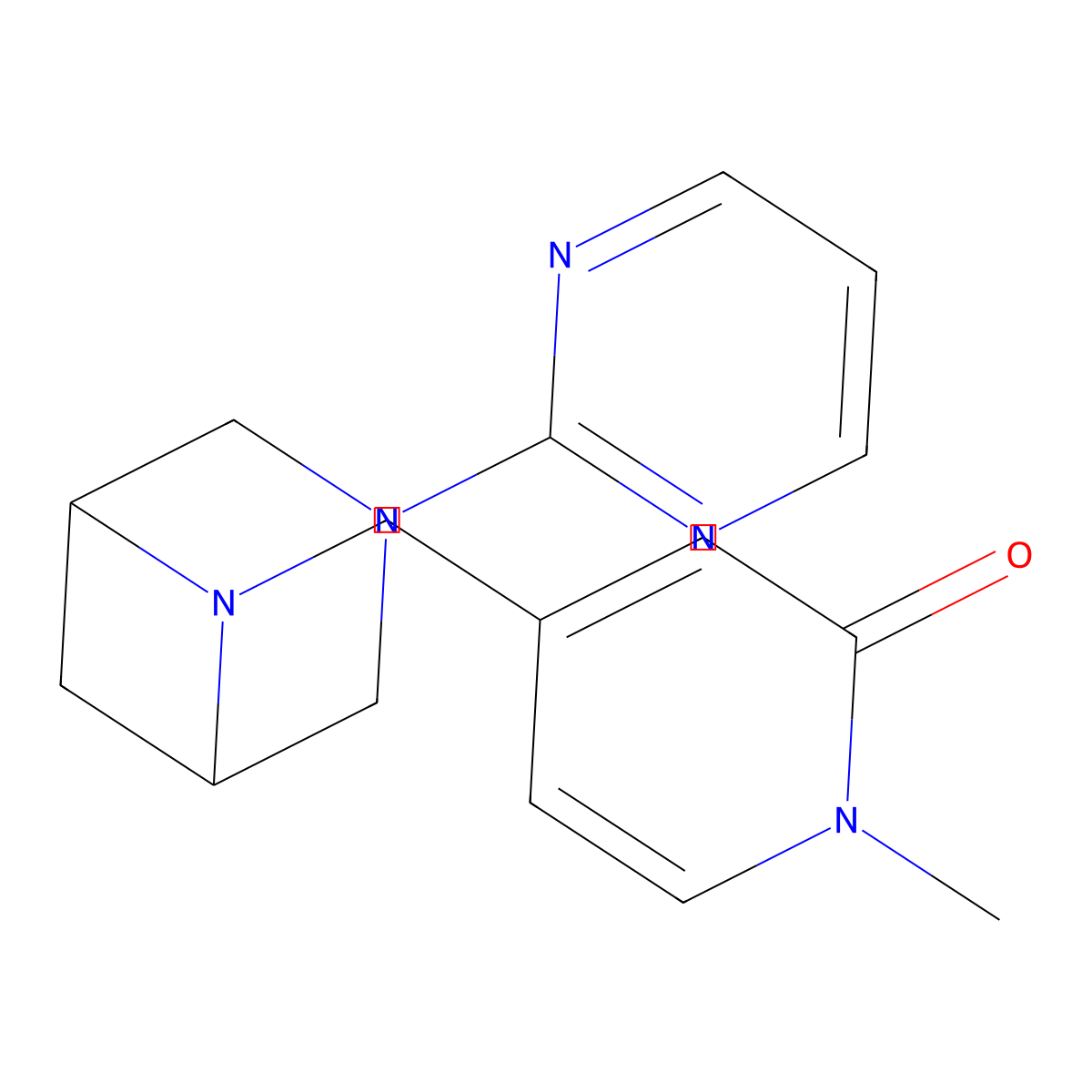 1-Methyl-4-{[3-(pyrimidin-2-yl)-3,6-diazabicyclo[3.1.1]heptan-6-yl]methyl}-1,2-dihydropyridin-2-one molecular structure, CAS 3054631-64-7