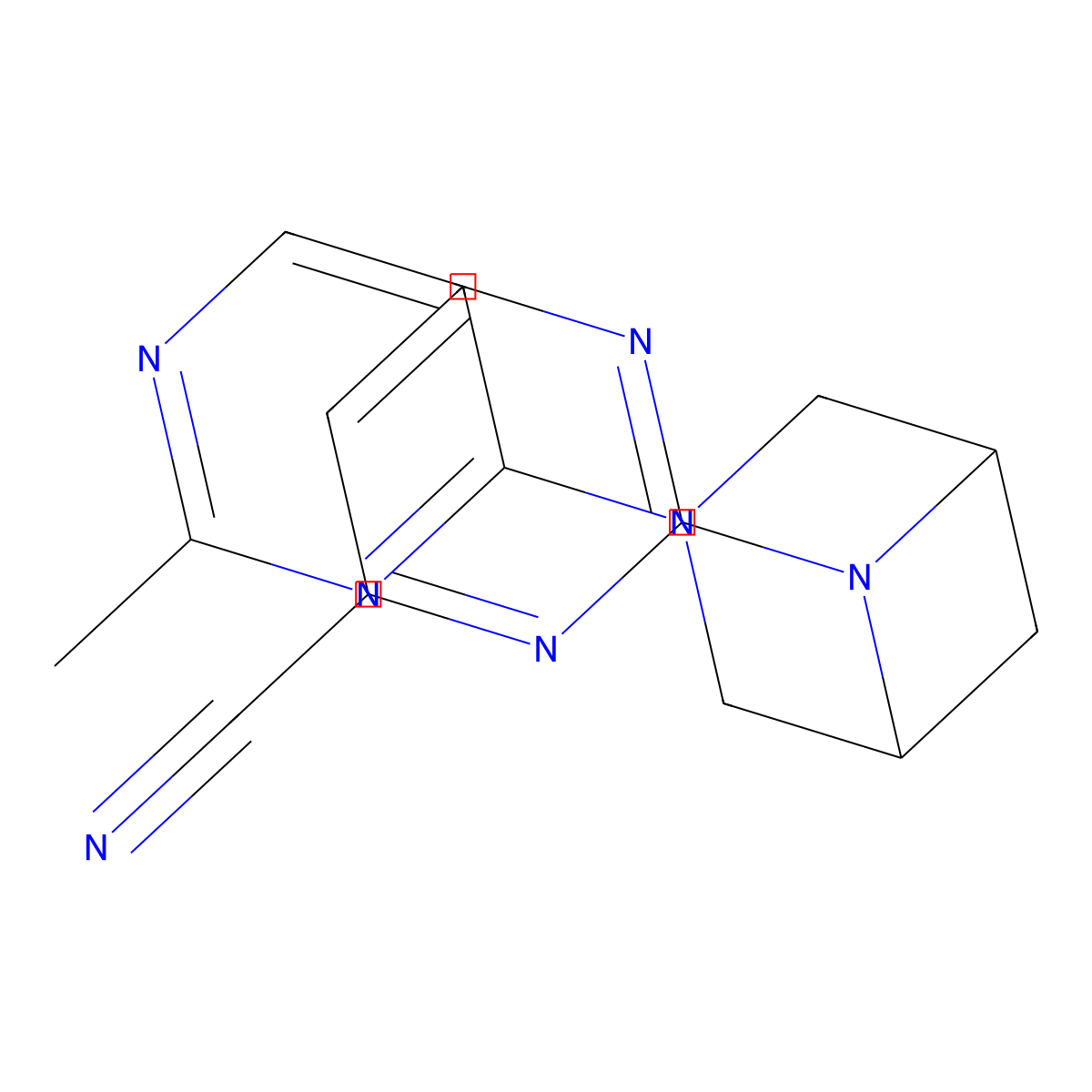 2-[3-(2-Methylpyrimidin-4-yl)-3,6-diazabicyclo[3.1.1]heptan-6-yl]pyrimidine-4-carbonitrile molecular structure, CAS 3054632-02-6