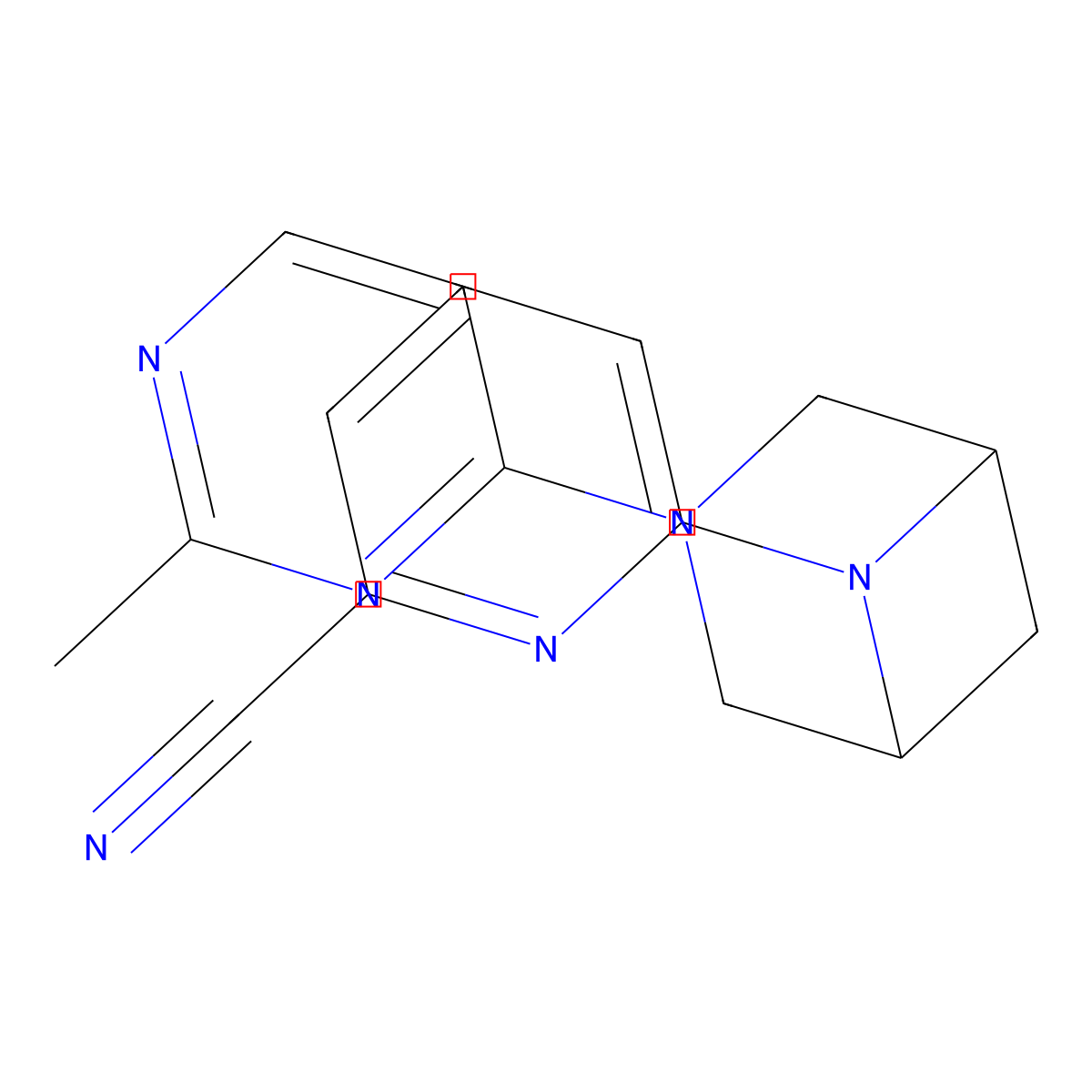6-[3-(2-Methylpyrimidin-4-yl)-3,6-diazabicyclo[3.1.1]heptan-6-yl]pyridine-2-carbonitrile molecular structure, CAS 3054632-81-1
