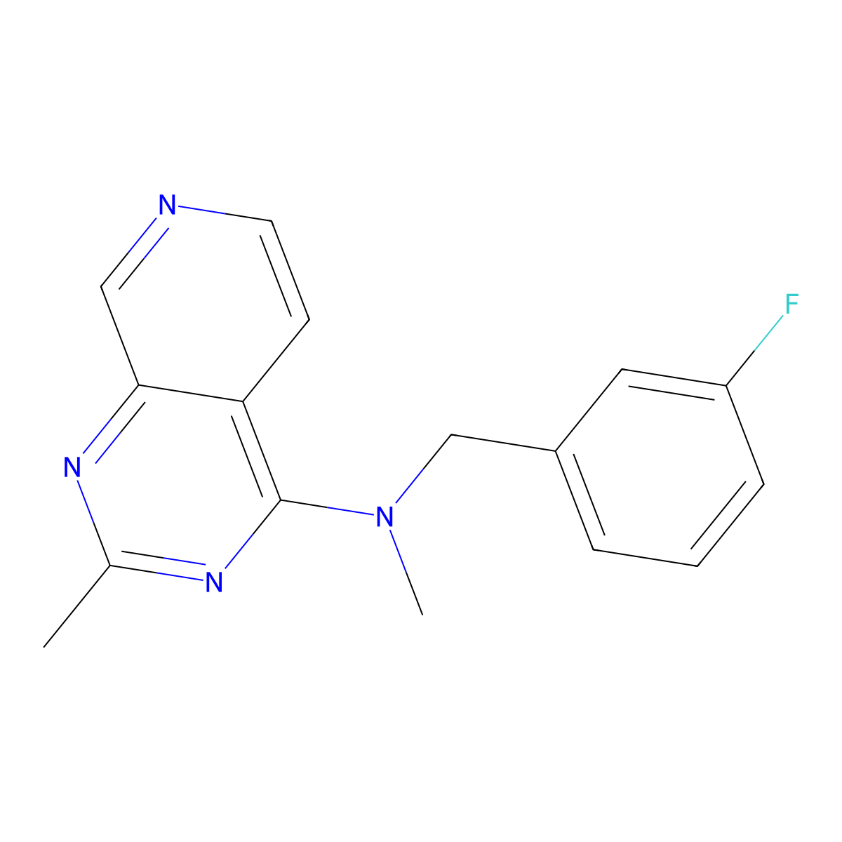 N-[(3-fluorophenyl)methyl]-N,2-dimethylpyrido[3,4-d]pyrimidin-4-amine molecular structure, CAS 3054633-77-8