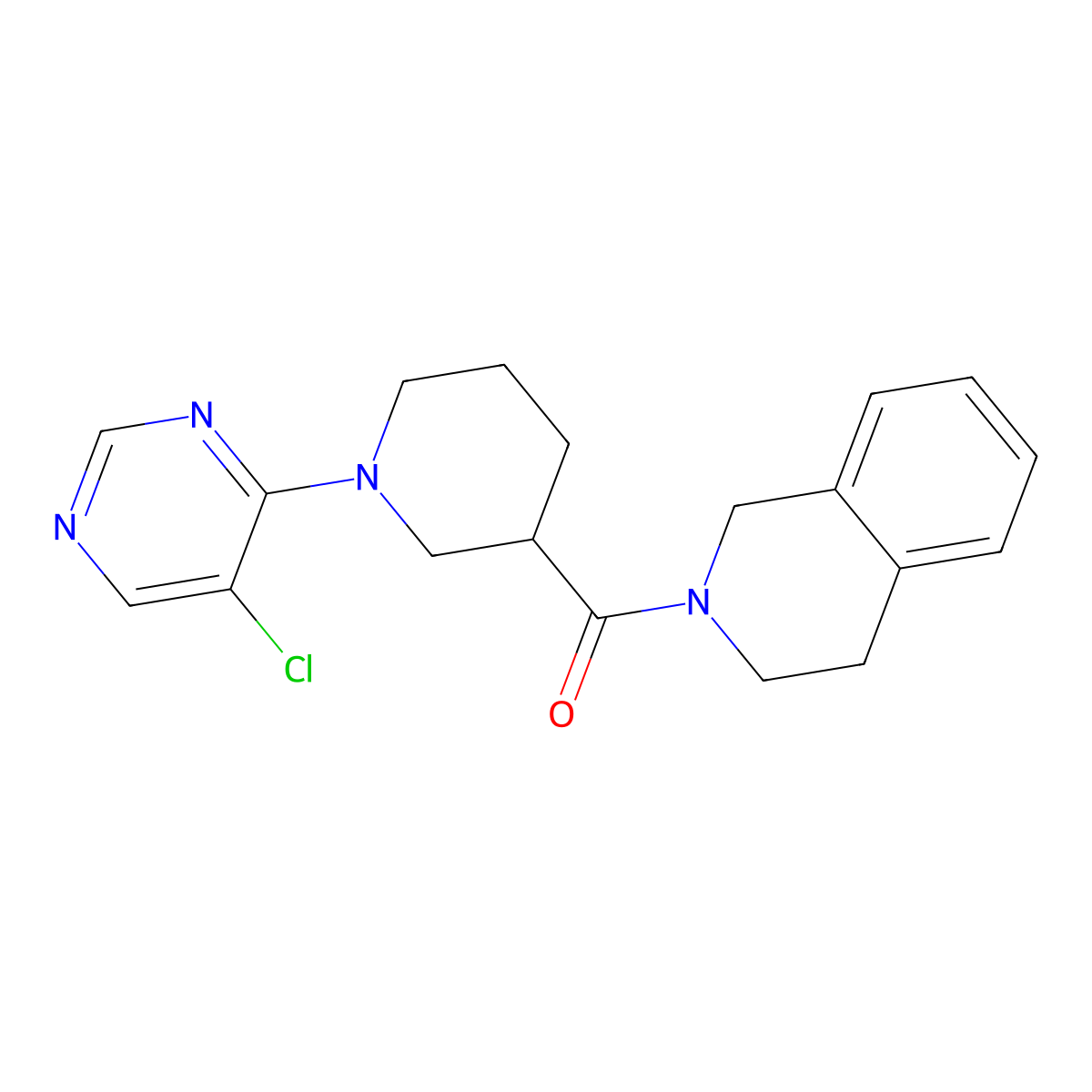 2-[1-(5-Chloropyrimidin-4-yl)piperidine-3-carbonyl]-1,2,3,4-tetrahydroisoquinoline molecular structure, CAS 3054634-17-9