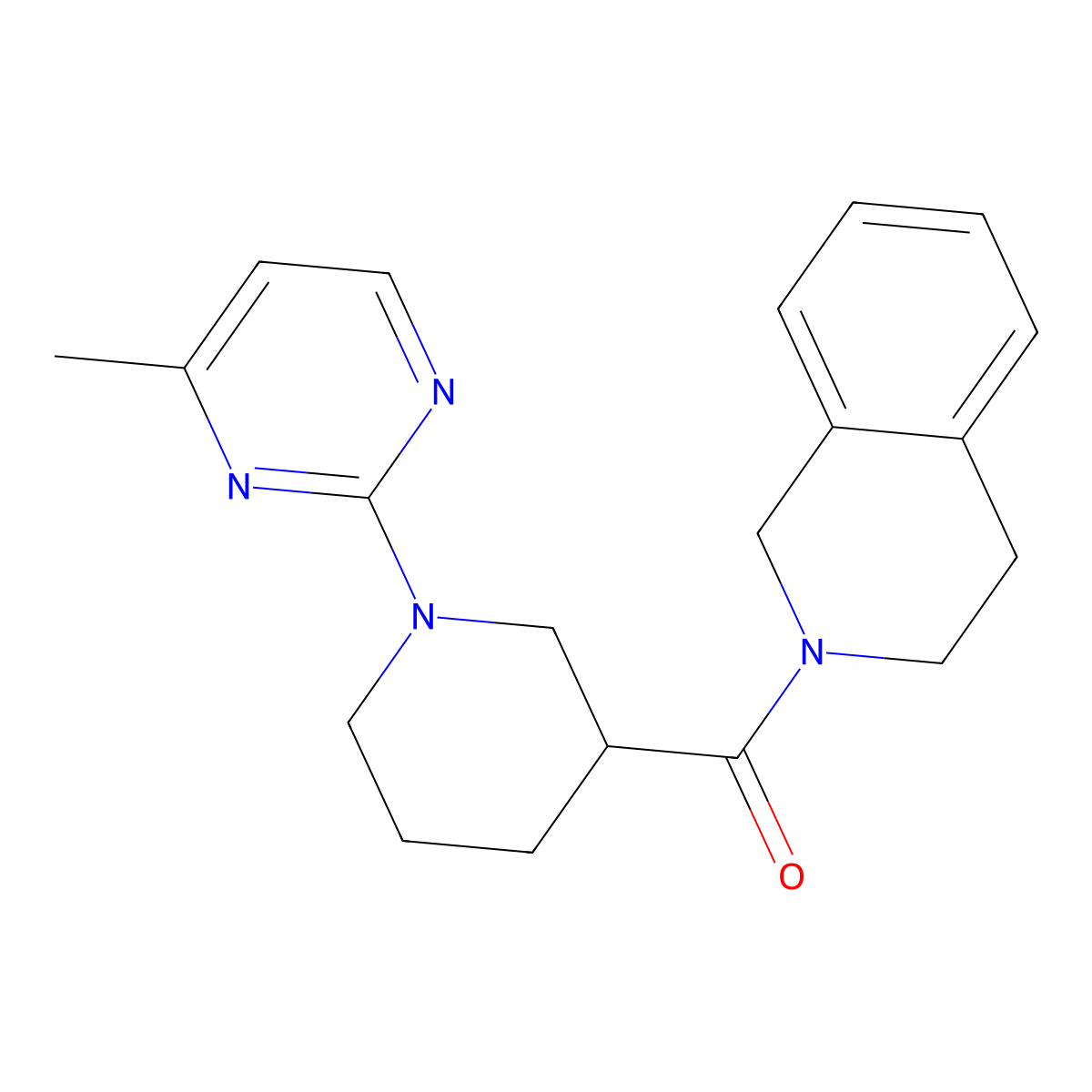 2-[1-(4-Methylpyrimidin-2-yl)piperidine-3-carbonyl]-1,2,3,4-tetrahydroisoquinoline molecular structure, CAS 3054634-60-2