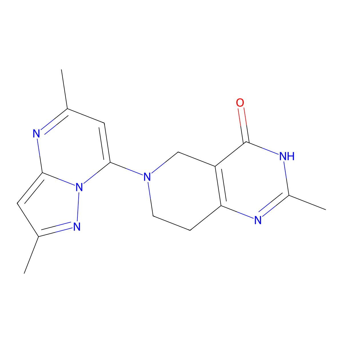 6-{2,5-dimethylpyrazolo[1,5-a]pyrimidin-7-yl}-2-methyl-3H,4H,5H,6H,7H,8H-pyrido[4,3-d]pyrimidin-4-one molecular structure, CAS 3054635-19-4