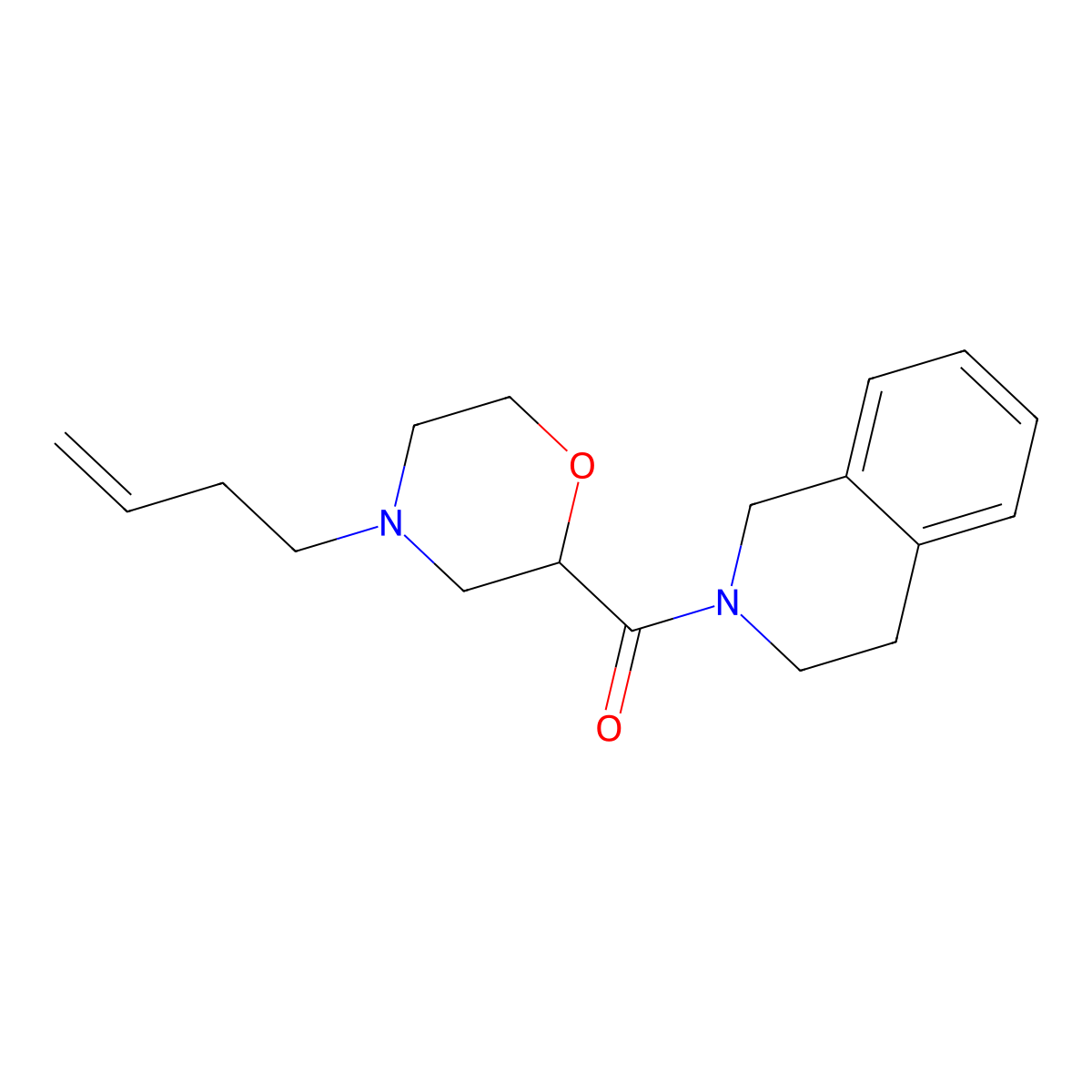 2-[4-(But-3-en-1-yl)morpholine-2-carbonyl]-1,2,3,4-tetrahydroisoquinoline molecular structure, CAS 3054635-34-3