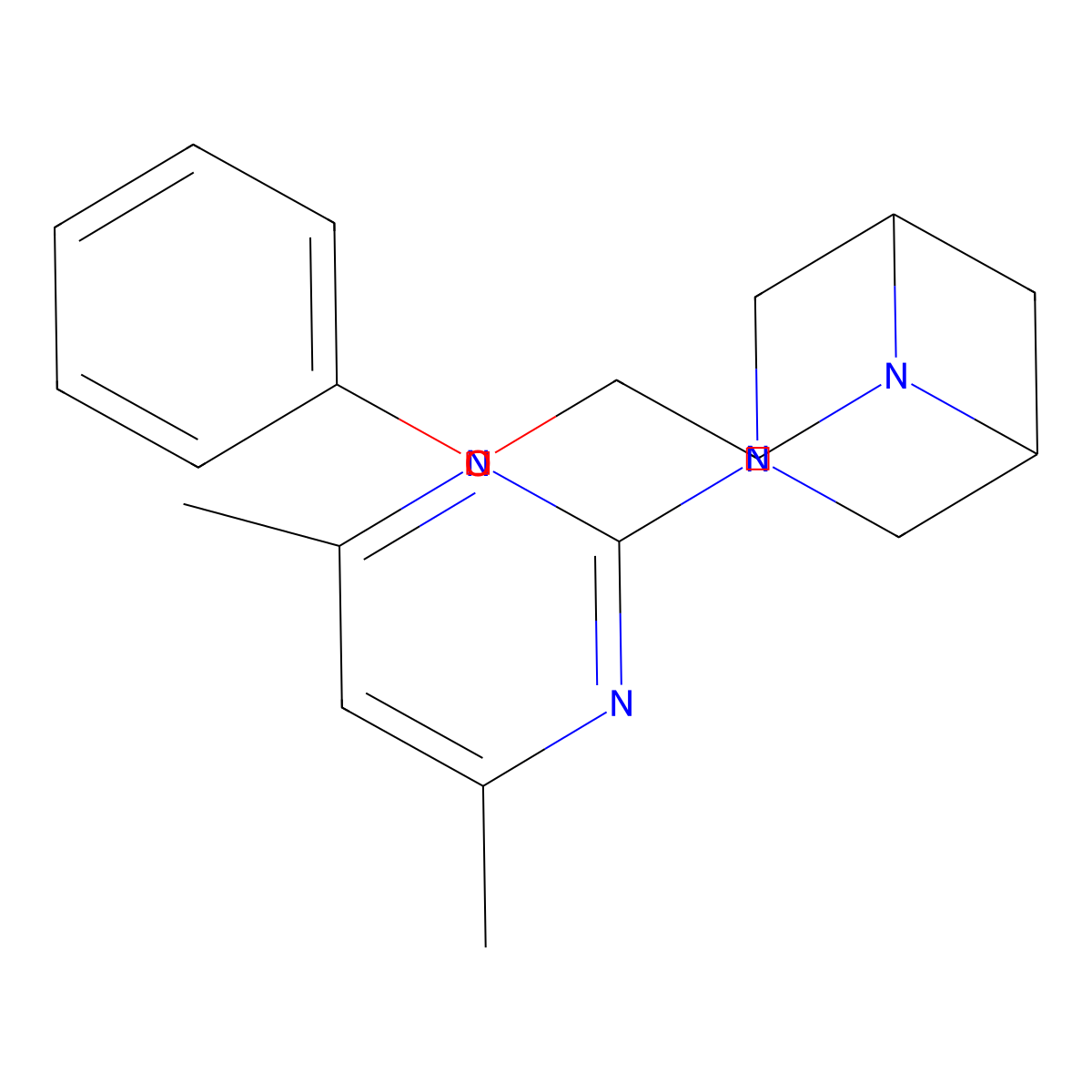 3-(4,6-Dimethylpyrimidin-2-yl)-6-(2-phenoxyethyl)-3,6-diazabicyclo[3.1.1]heptane molecular structure, CAS 3054636-11-9