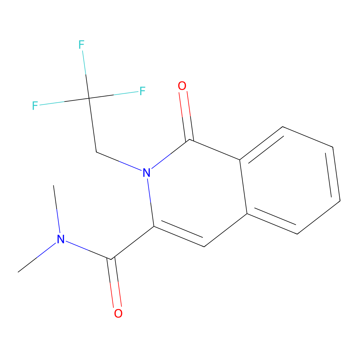 N,N-dimethyl-1-oxo-2-(2,2,2-trifluoroethyl)-1,2-dihydroisoquinoline-3-carboxamide molecular structure, CAS 3054636-37-9