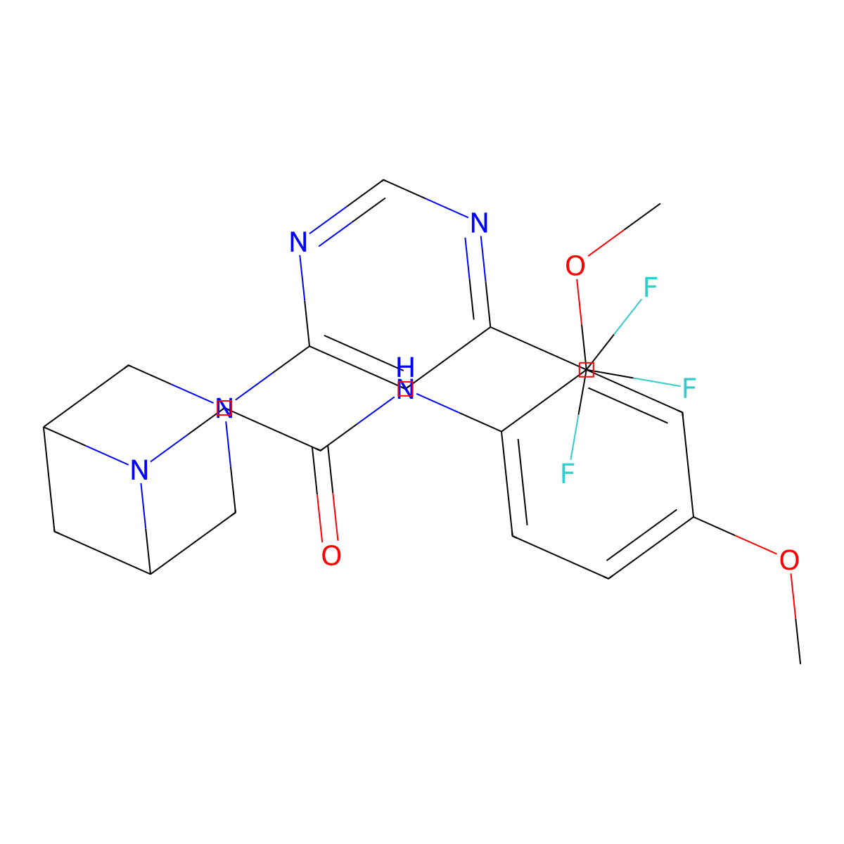 N-(2,4-dimethoxyphenyl)-2-{3-[6-(trifluoromethyl)pyrimidin-4-yl]-3,6-diazabicyclo[3.1.1]heptan-6-yl}acetamide molecular structure, CAS 3054636-61-9