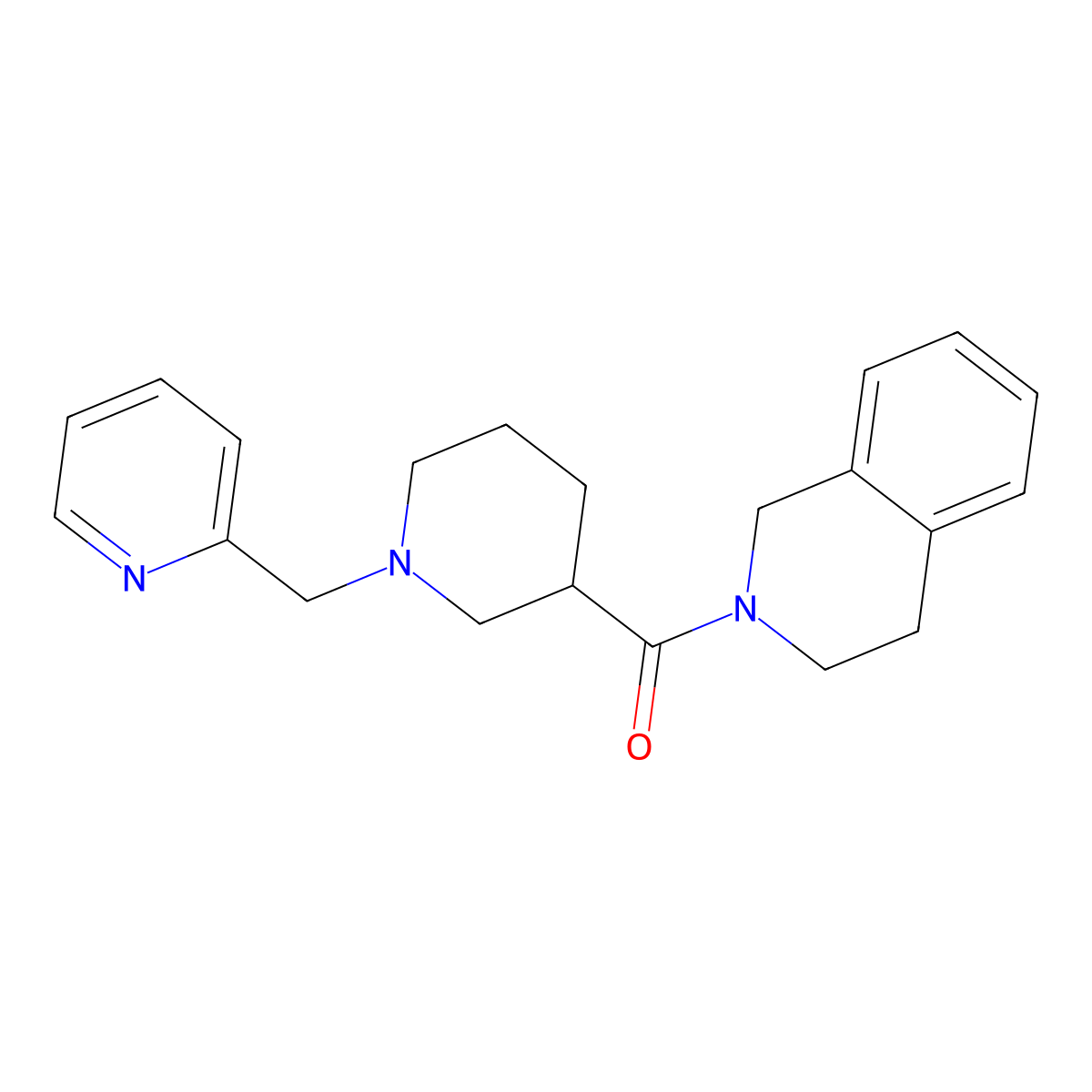 2-{1-[(Pyridin-2-yl)methyl]piperidine-3-carbonyl}-1,2,3,4-tetrahydroisoquinoline molecular structure, CAS 3054636-87-9