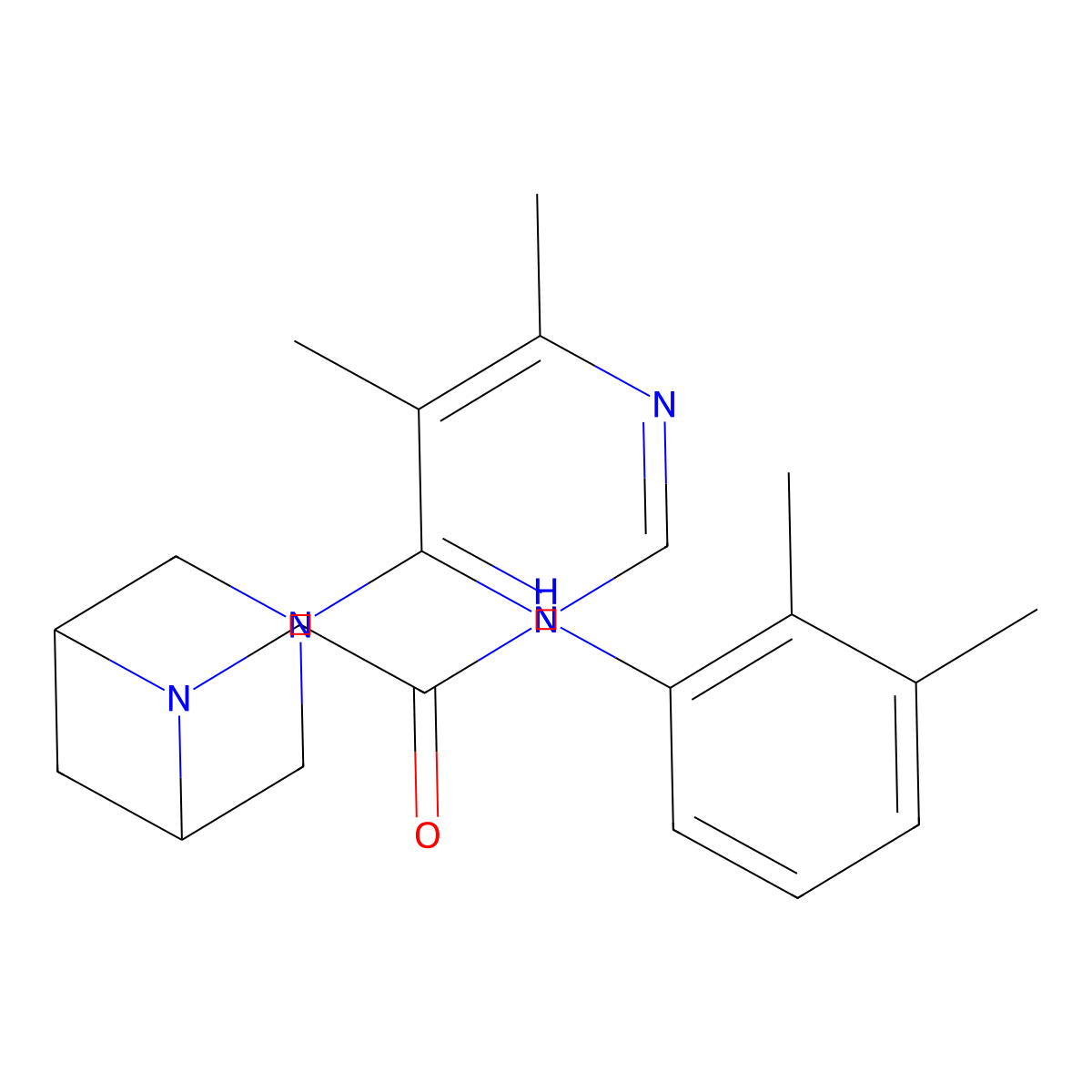 N-(2,3-dimethylphenyl)-2-[3-(5,6-dimethylpyrimidin-4-yl)-3,6-diazabicyclo[3.1.1]heptan-6-yl]acetamide molecular structure, CAS 3054637-11-2