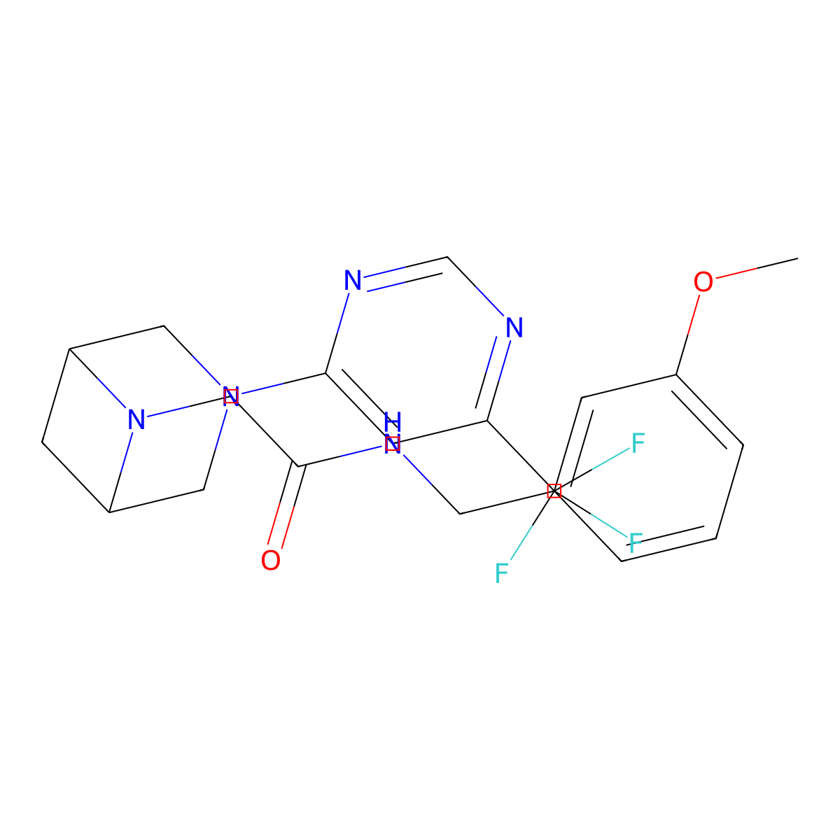 N-[(3-methoxyphenyl)methyl]-2-{3-[6-(trifluoromethyl)pyrimidin-4-yl]-3,6-diazabicyclo[3.1.1]heptan-6-yl}acetamide molecular structure, CAS 3054637-32-7