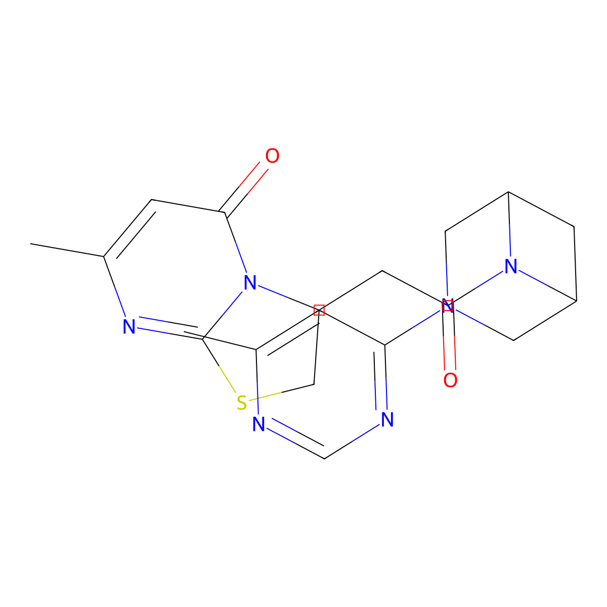 7-methyl-3-{2-[3-(6-methylpyrimidin-4-yl)-3,6-diazabicyclo[3.1.1]heptan-6-yl]-2-oxoethyl}-2H,3H,5H-[1,3]thiazolo[3,2-a]pyrimidin-5-one molecular structure, CAS 3054637-58-7