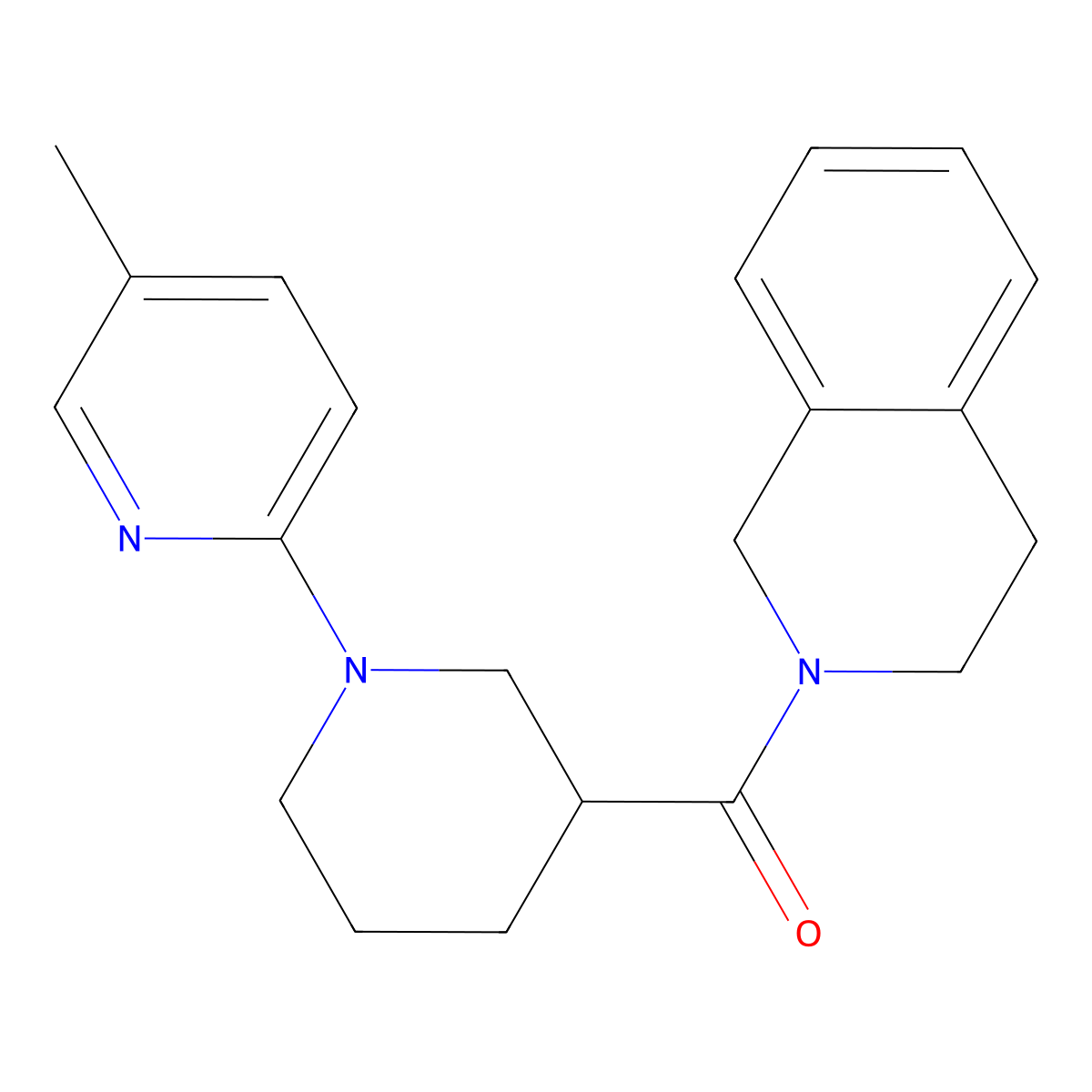 2-[1-(5-Methylpyridin-2-yl)piperidine-3-carbonyl]-1,2,3,4-tetrahydroisoquinoline molecular structure, CAS 3054638-18-2