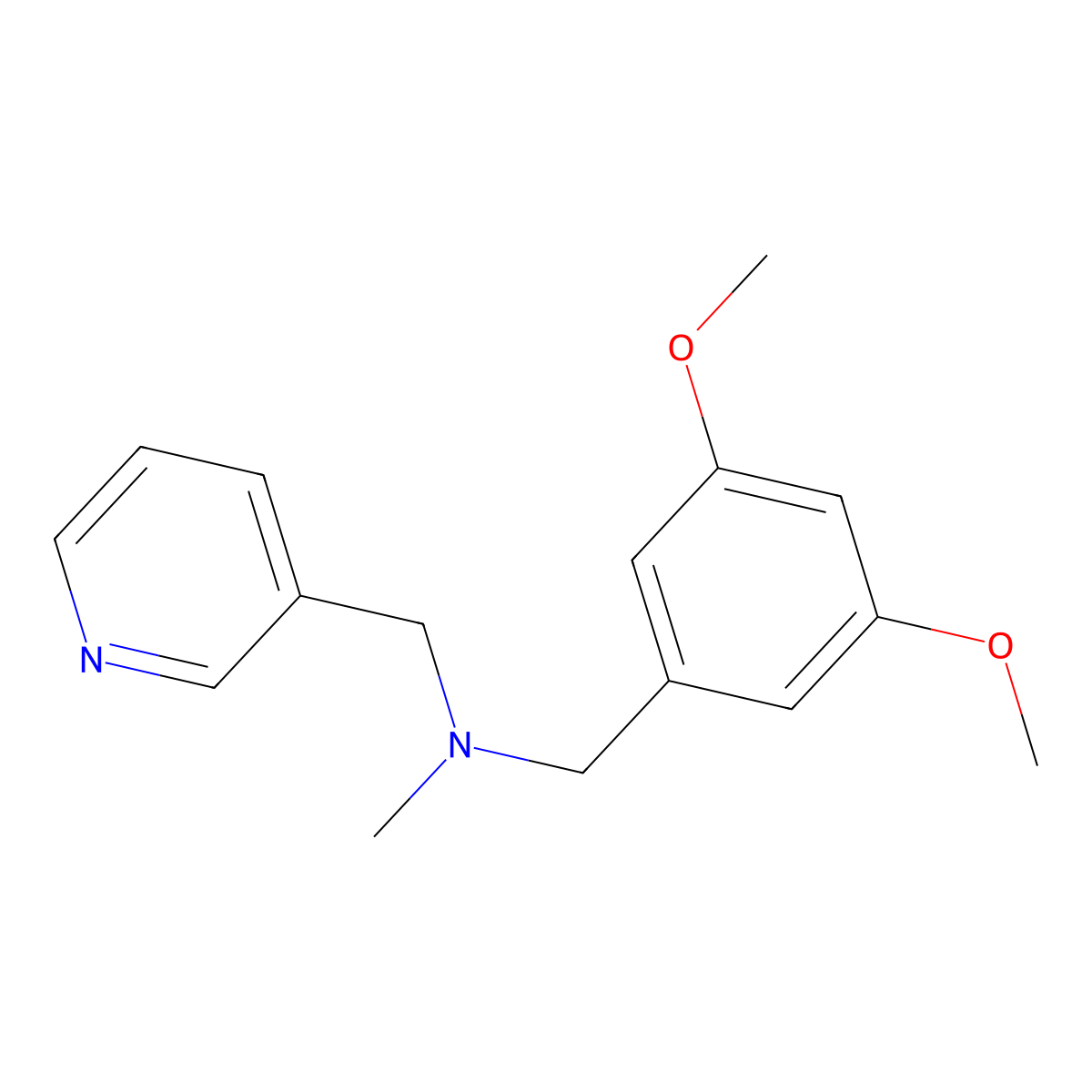 [(3,5-Dimethoxyphenyl)methyl](methyl)[(pyridin-3-yl)methyl]amine molecular structure, CAS 3054638-37-5