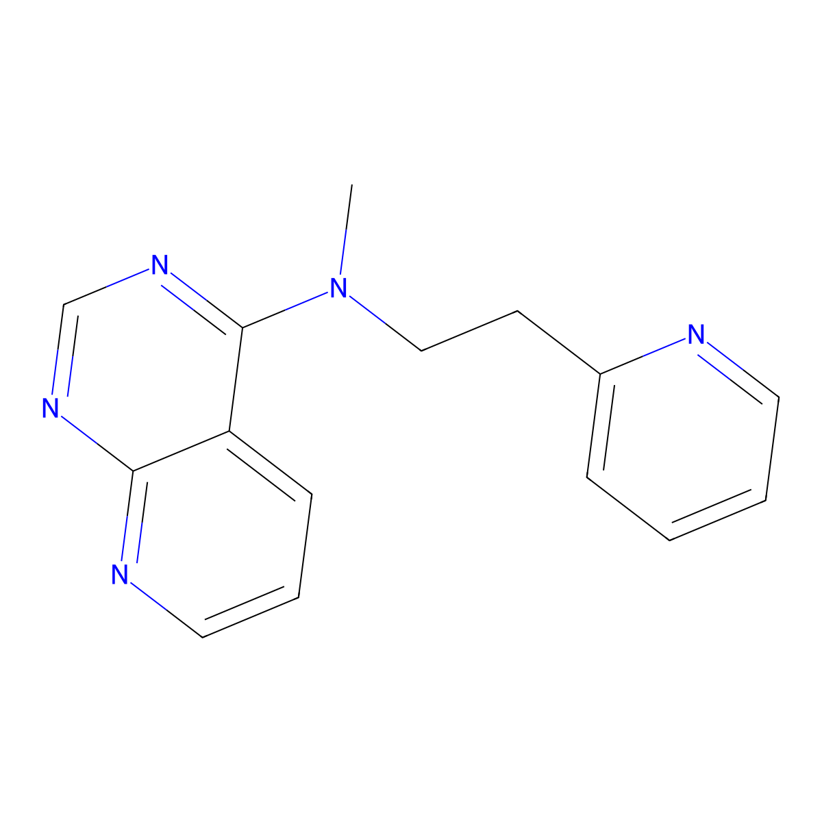 N-methyl-N-[2-(pyridin-2-yl)ethyl]pyrido[2,3-d]pyrimidin-4-amine molecular structure, CAS 3054638-44-4