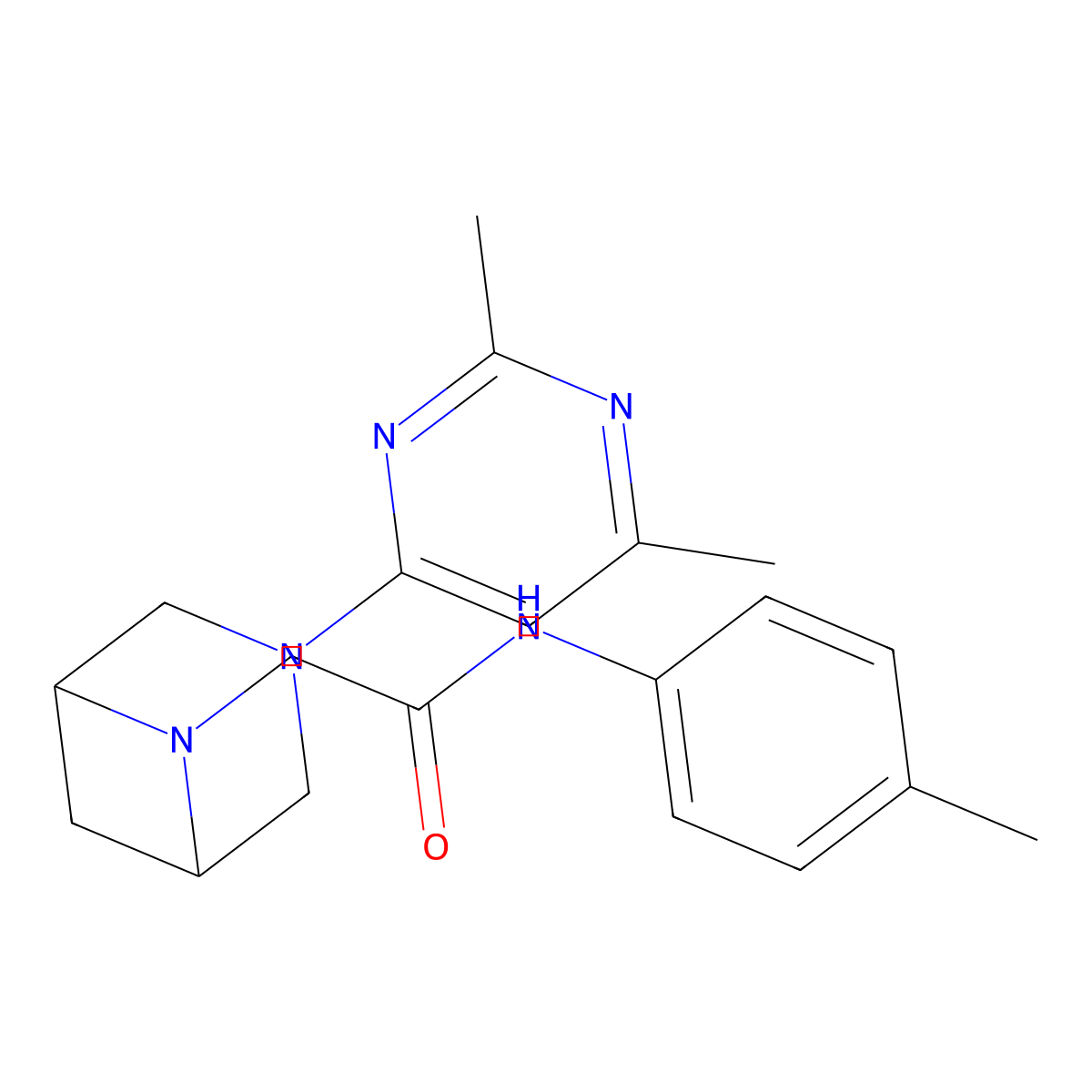2-[3-(2,6-dimethylpyrimidin-4-yl)-3,6-diazabicyclo[3.1.1]heptan-6-yl]-N-(4-methylphenyl)acetamide molecular structure, CAS 3054638-67-1