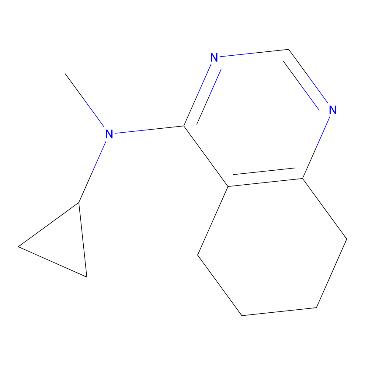 N-cyclopropyl-N-methyl-5,6,7,8-tetrahydroquinazolin-4-amine molecular structure, CAS 3054638-74-0