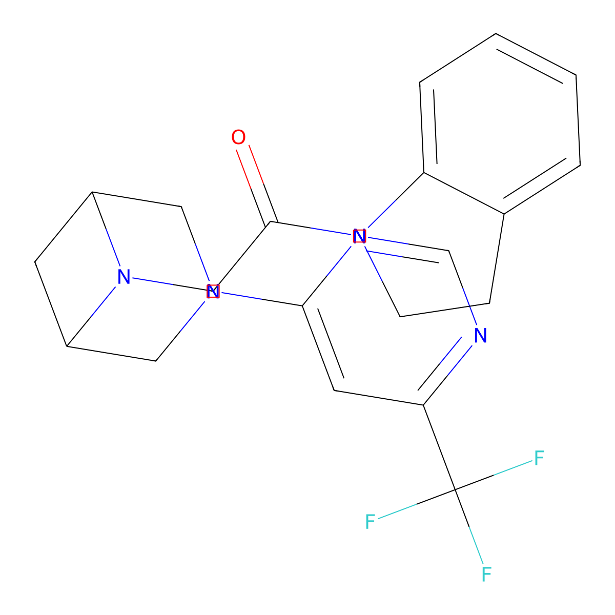 1-(2,3-dihydro-1H-indol-1-yl)-2-{3-[6-(trifluoromethyl)pyrimidin-4-yl]-3,6-diazabicyclo[3.1.1]heptan-6-yl}ethan-1-one molecular structure, CAS 3054639-79-8