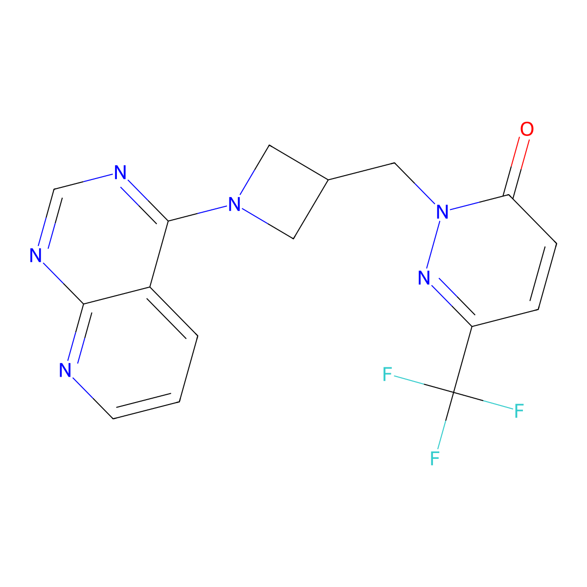 2-[(1-{Pyrido[2,3-d]pyrimidin-4-yl}azetidin-3-yl)methyl]-6-(trifluoromethyl)-2,3-dihydropyridazin-3-one molecular structure, CAS 3054639-82-3