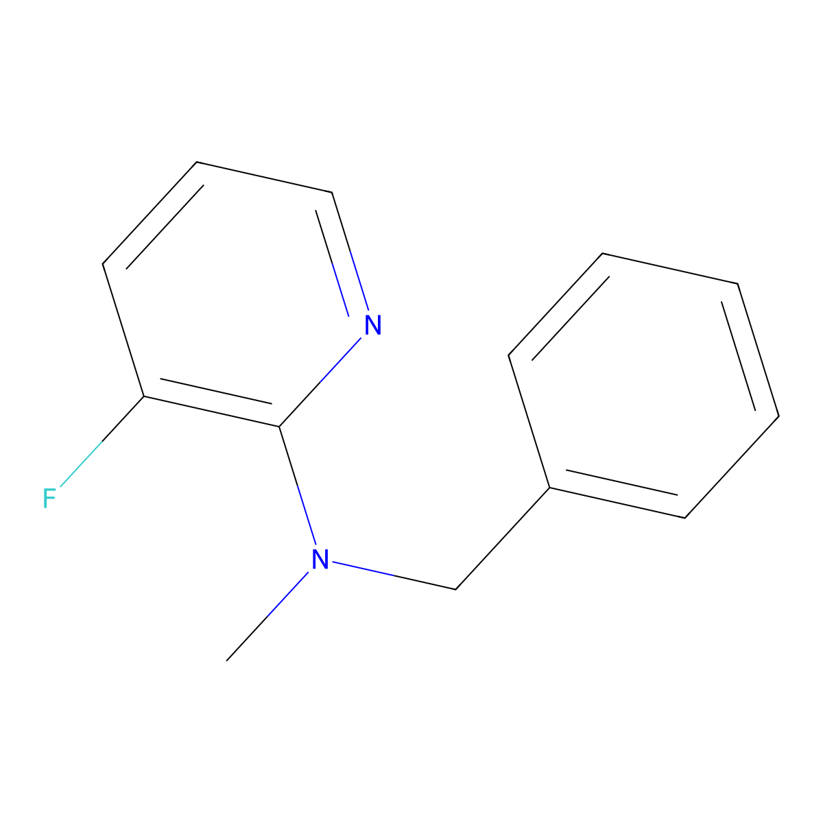 N-benzyl-3-fluoro-N-methylpyridin-2-amine molecular structure, CAS 3054639-90-3