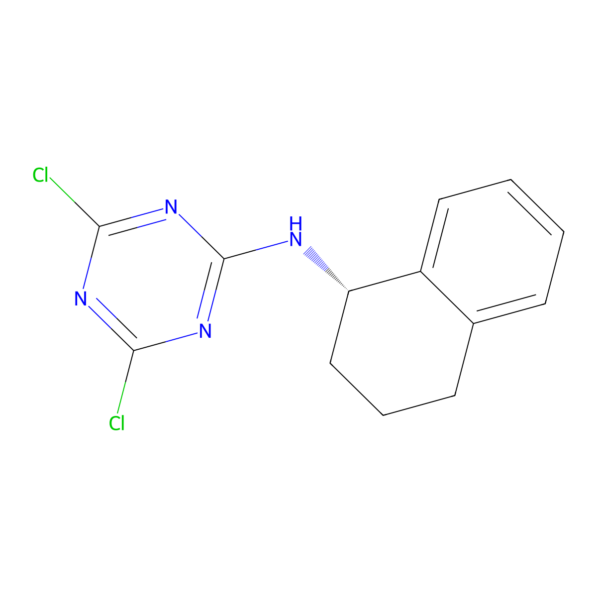 4,6-dichloro-N-[(1S)-1,2,3,4-tetrahydronaphthalen-1-yl]-1,3,5-triazin-2-amine molecular structure, CAS 3054641-11-8