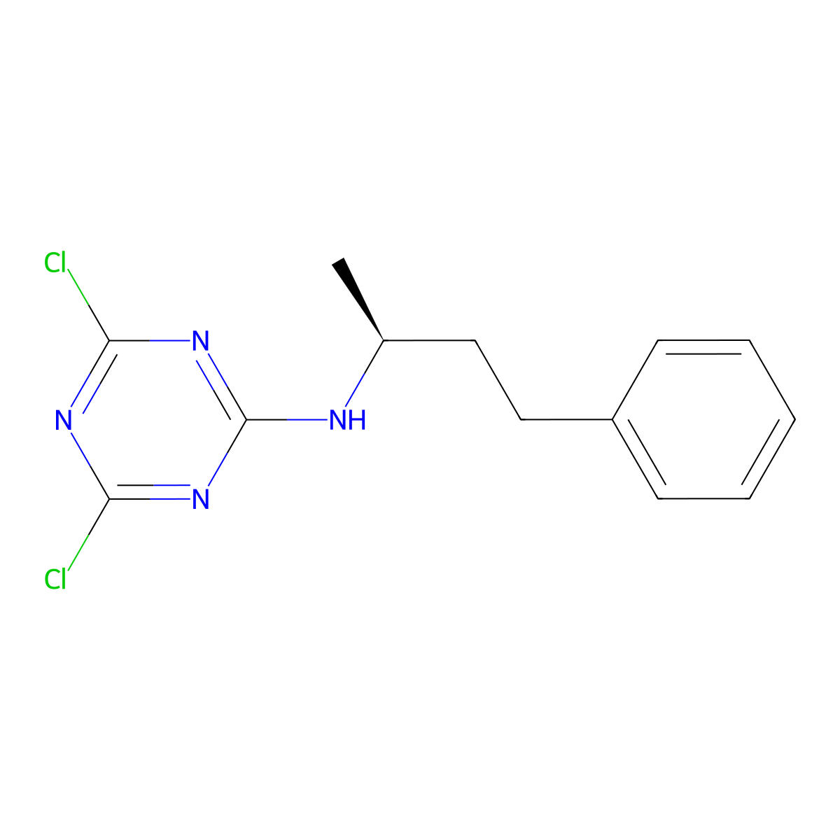 4,6-dichloro-N-[(2S)-4-phenylbutan-2-yl]-1,3,5-triazin-2-amine molecular structure, CAS 3054641-12-9